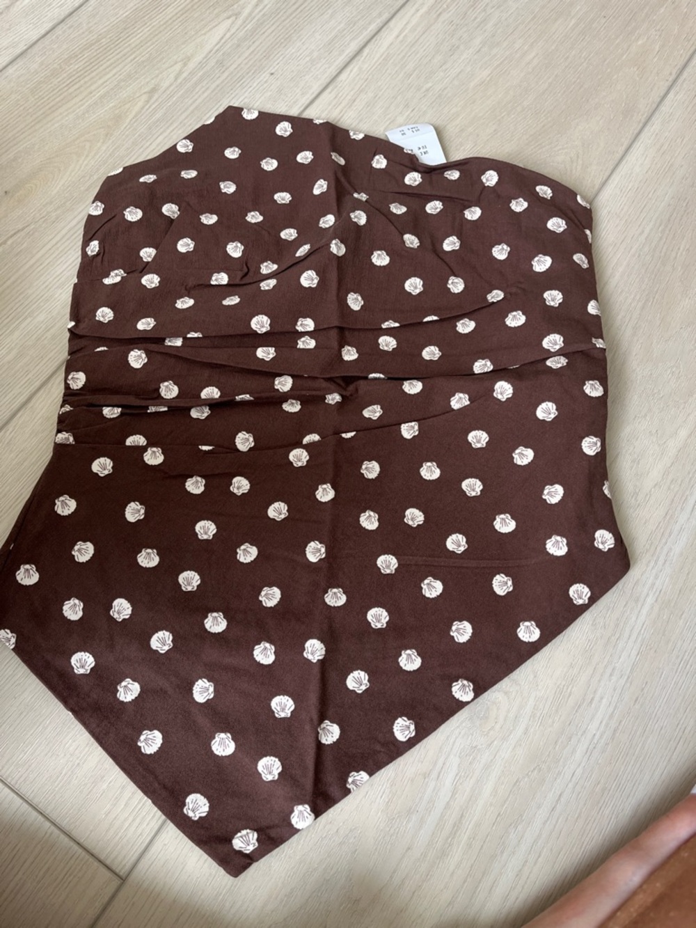 NWT Abercrombie and Fitch Asymmetrical Tube Top with Shell Print